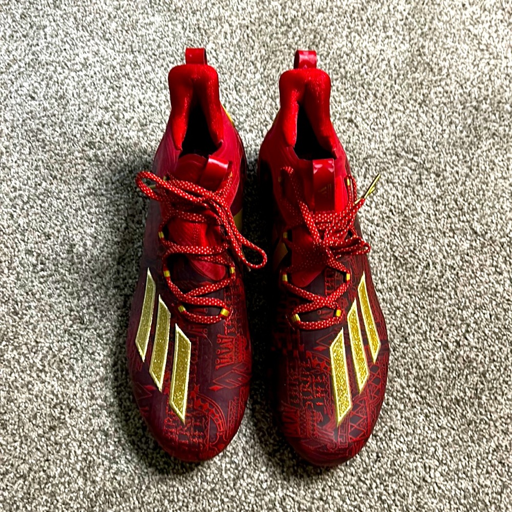 Red Adizero Cleats